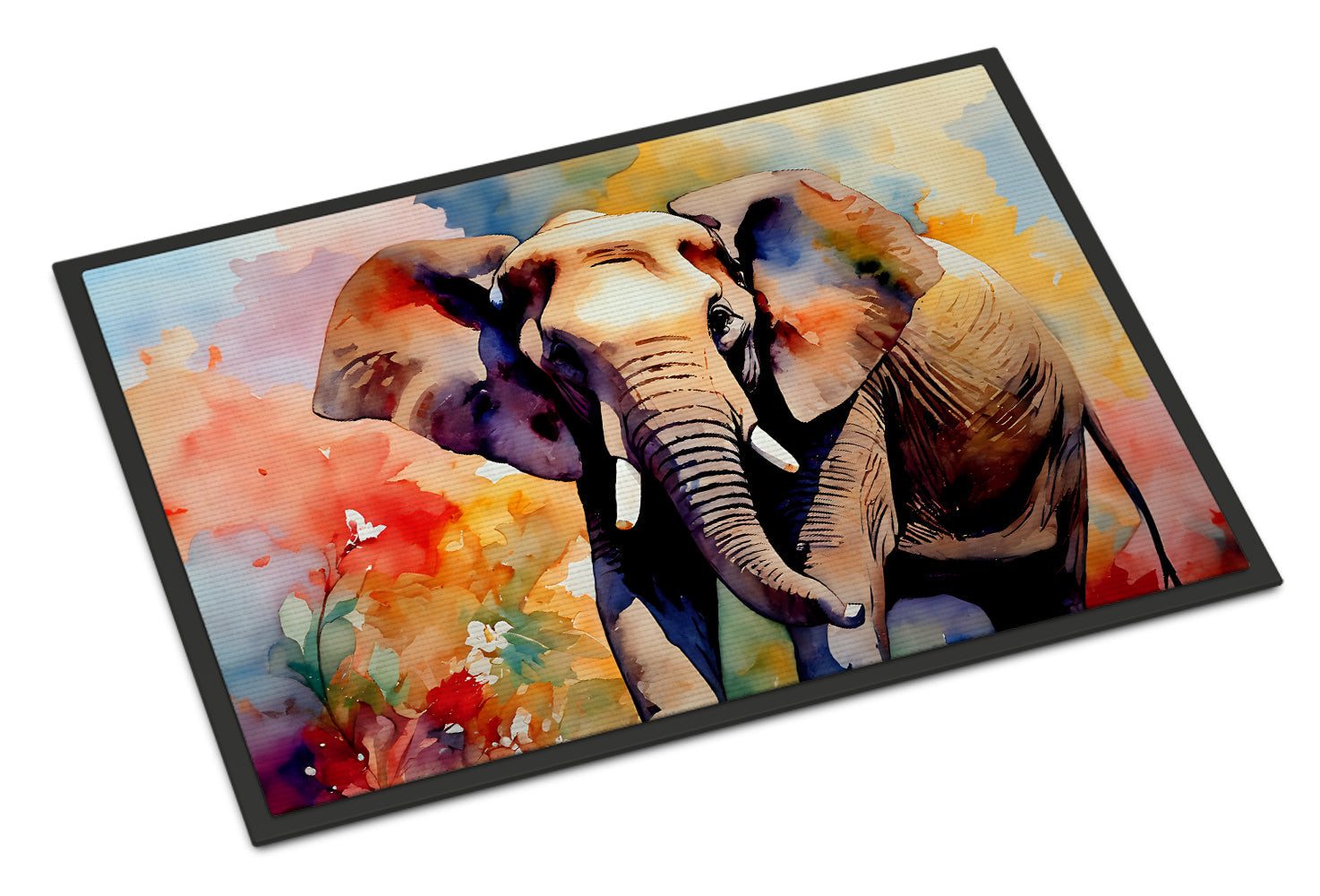 Elephant Doormat Indoor Outdoor 18H X 27W Front Door Mat Rugs for Entryway, Non Slip Washable