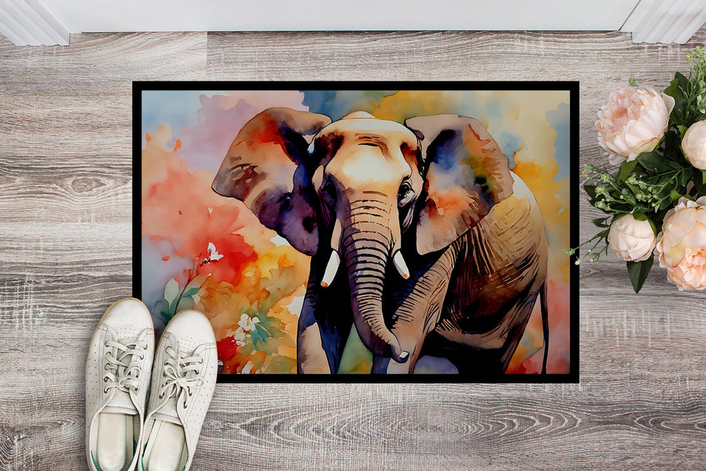 Elephant Doormat Indoor Outdoor 18H X 27W Front Door Mat Rugs for Entryway, Non Slip Washable