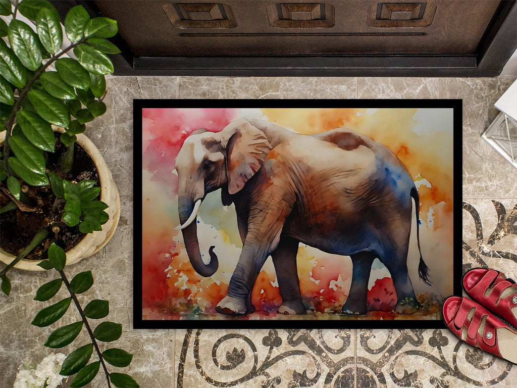 Elephant Doormat Indoor Outdoor 18H X 27W Front Door Mat Rugs for Entryway, Non Slip Washable