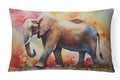 Elephant Decorative Throw Pillow 12x16 Indoor Outdoor Accent Cushion, Fabric Cover with Insert for Sofa, Bed, Porch & Living Room