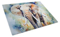 Elephant Cutting Board Tempered Glass Kitchen Cutting Surface, Heat Resistant Chopping, Non-Slip Feet, Food Prep & Serving