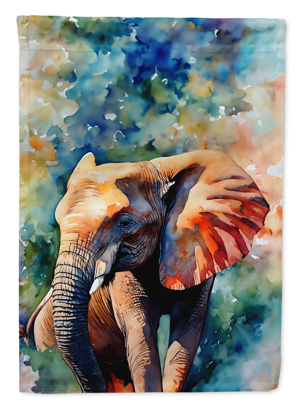 Elephant House Flag 28x40 Porch Sleeve Pole Decorative Outside Yard Banner Artwork Wall Hanging, Polyester