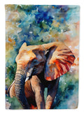Elephant House Flag 28x40 Porch Sleeve Pole Decorative Outside Yard Banner Artwork Wall Hanging, Polyester