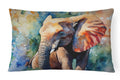 Elephant Decorative Throw Pillow 12x16 Indoor Outdoor Accent Cushion, Fabric Cover with Insert for Sofa, Bed, Porch & Living Room