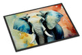 Elephant Doormat Indoor Outdoor 24H X 36W Front Door Mat Rugs for Entryway, Non Slip Washable Low Pile,