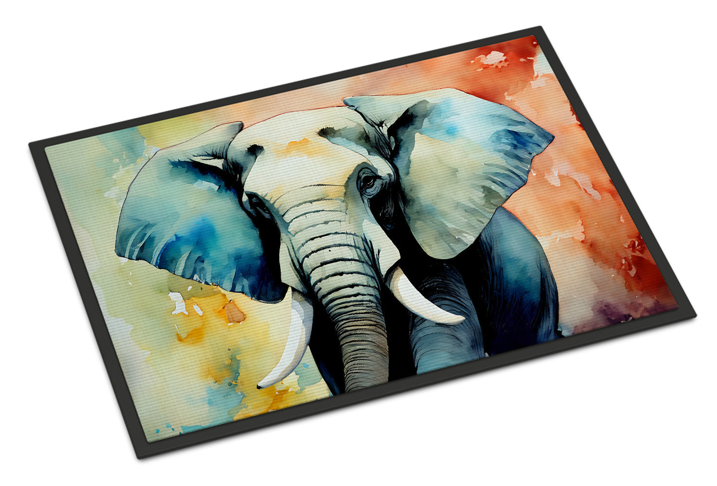 Elephant Doormat Indoor Outdoor 24H X 36W Front Door Mat Rugs for Entryway, Non Slip Washable Low Pile,