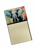 Elephant Watercolor Sticky Note Holder Refillable Dispenser Desk Accessory 3x3 Pad Gift