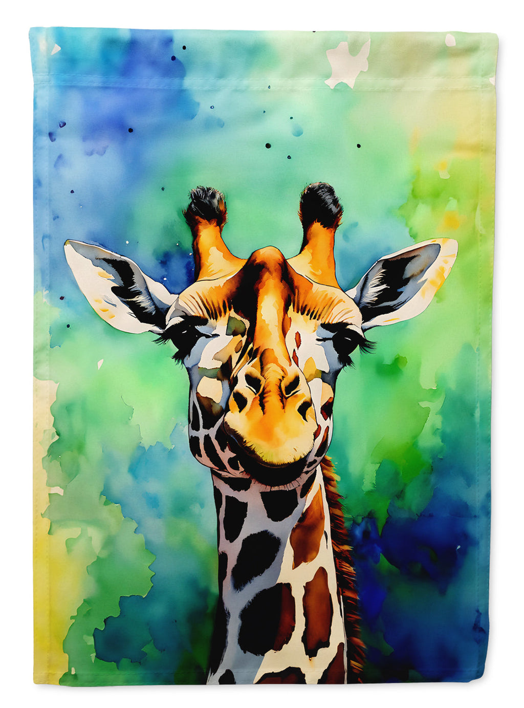 Giraffe House Flag 28x40 Porch Sleeve Pole Decorative Outside Yard Banner Artwork Wall Hanging, Polyester