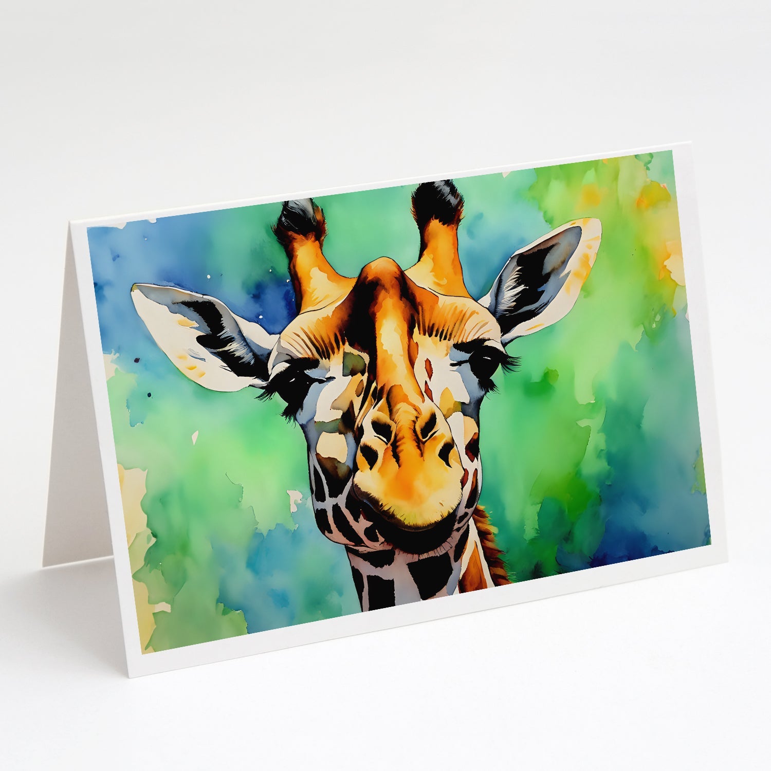 Giraffe Greeting Cards Pack of 8 Blank Cards with Envelopes Whimsical A7 Size 5x7