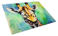 Giraffe Cutting Board Tempered Glass Kitchen Cutting Surface, Heat Resistant Chopping, Non-Slip Feet, Food Prep & Serving