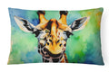 Giraffe Decorative Throw Pillow 12x16 Indoor Outdoor Accent Cushion, Fabric Cover with Insert for Sofa, Bed, Porch & Living Room