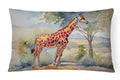 Giraffe Decorative Throw Pillow 12x16 Indoor Outdoor Accent Cushion, Fabric Cover with Insert for Sofa, Bed, Porch & Living Room