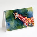 Giraffe Greeting Cards Pack of 8 Blank Cards with Envelopes Whimsical A7 Size 5x7
