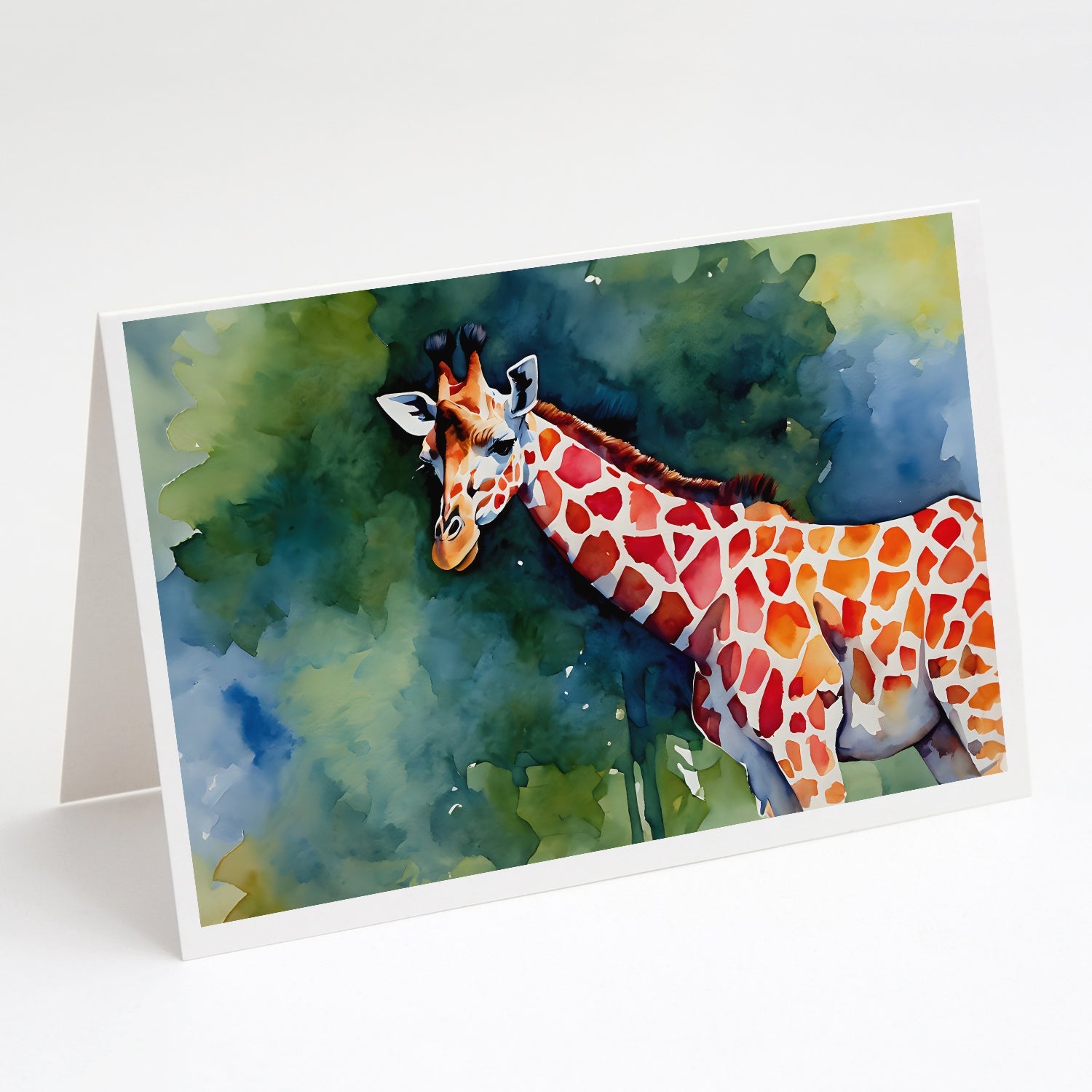 Giraffe Greeting Cards Pack of 8 Blank Cards with Envelopes Whimsical A7 Size 5x7