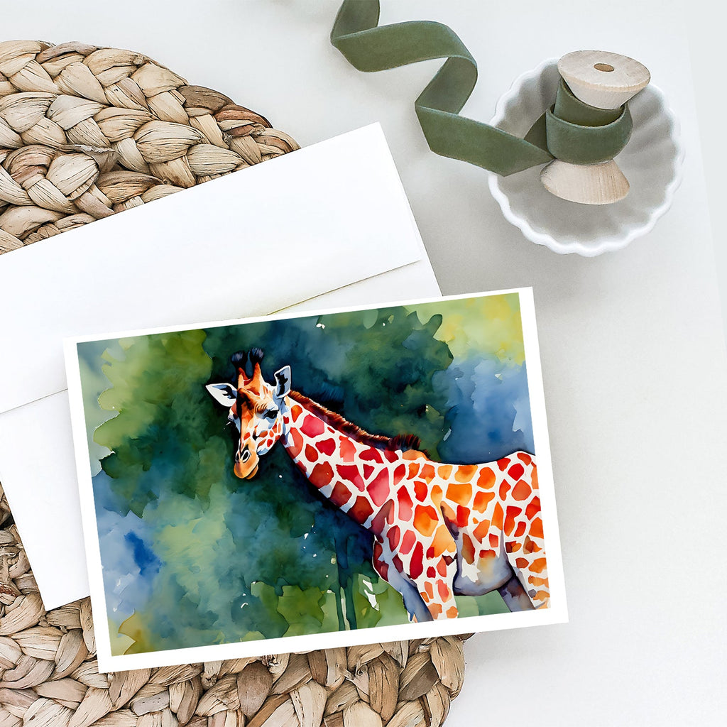 Giraffe Greeting Cards Pack of 8 Blank Cards with Envelopes Whimsical A7 Size 5x7