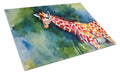 Giraffe Cutting Board Tempered Glass Kitchen Cutting Surface, Heat Resistant Chopping, Non-Slip Feet, Food Prep & Serving