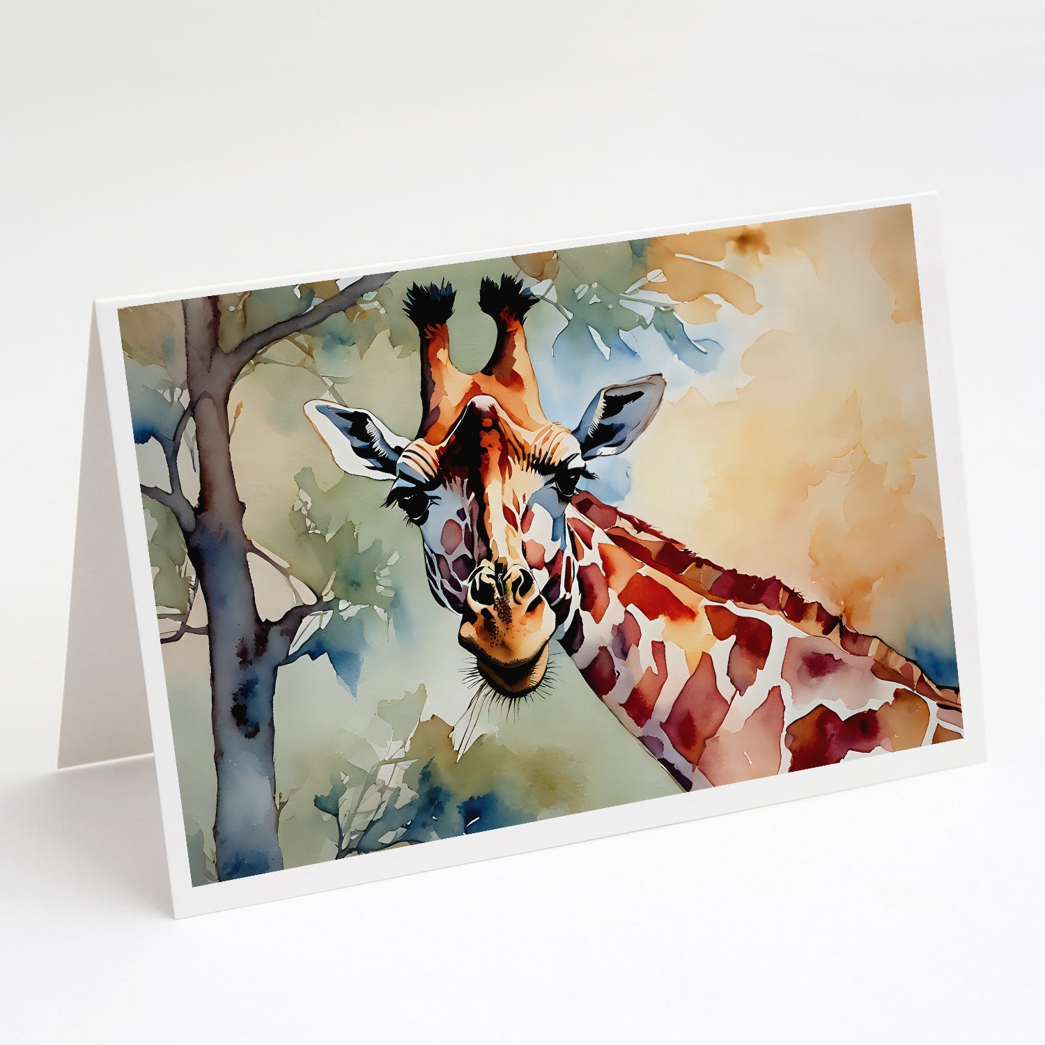 Giraffe Greeting Cards Pack of 8 Blank Cards with Envelopes Whimsical A7 Size 5x7