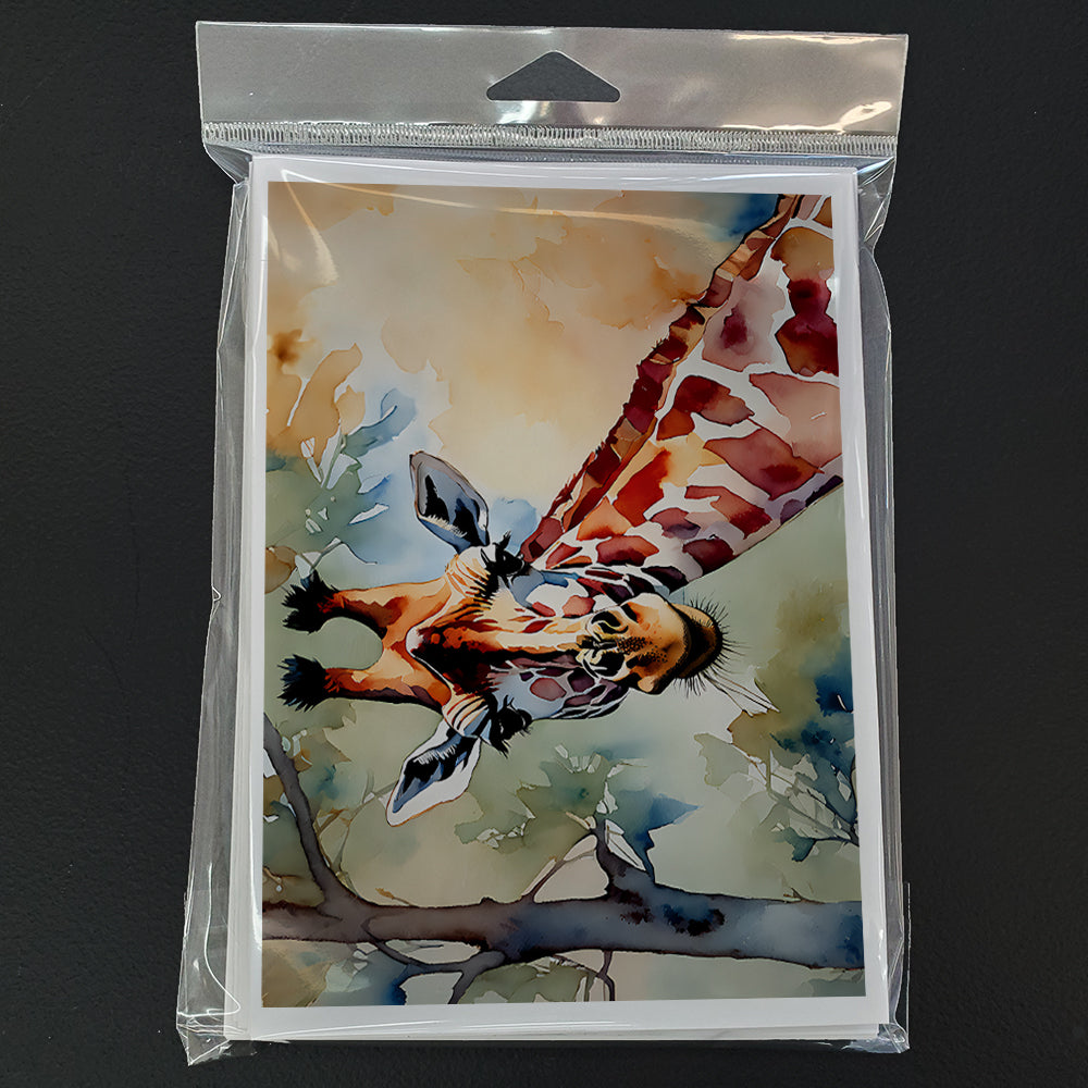 Giraffe Greeting Cards Pack of 8 Blank Cards with Envelopes Whimsical A7 Size 5x7