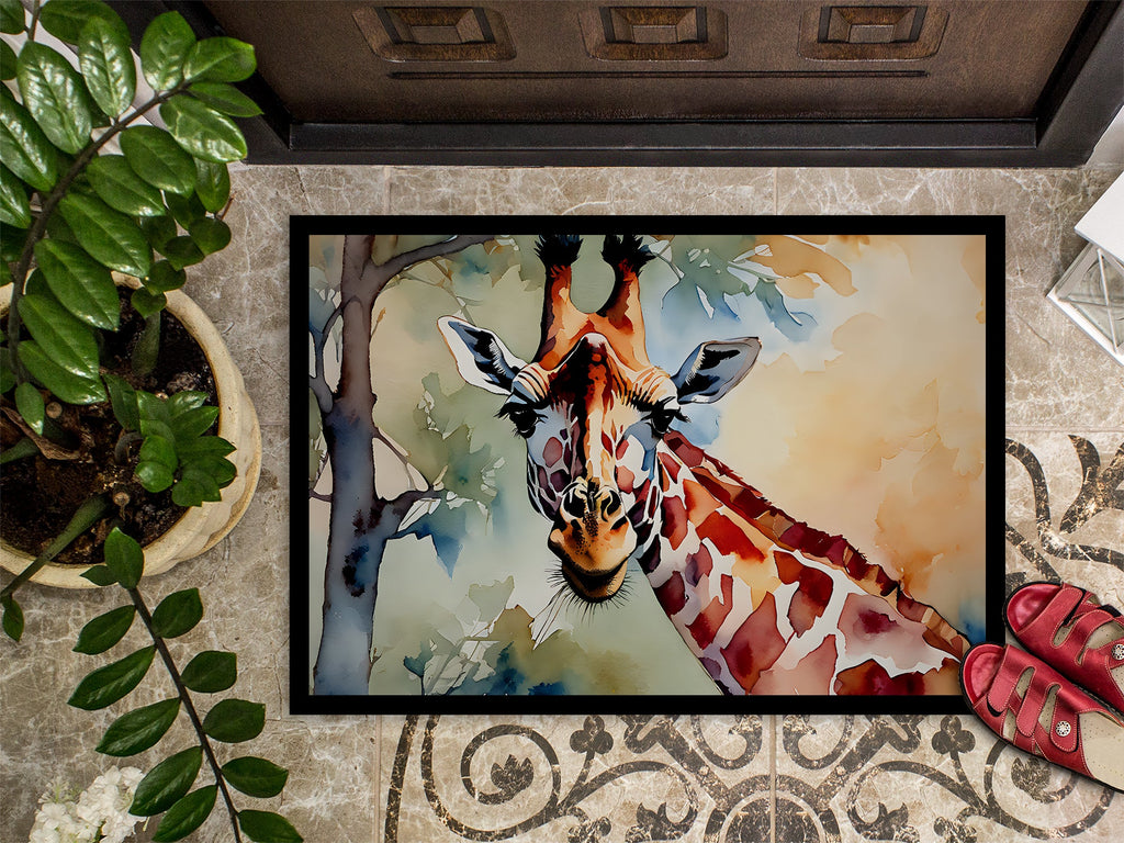 Giraffe Doormat Indoor Outdoor 24H X 36W Front Door Mat Rugs for Entryway, Non Slip Washable Low Pile,