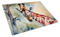 Giraffe Cutting Board Tempered Glass Kitchen Cutting Surface, Heat Resistant Chopping, Non-Slip Feet, Food Prep & Serving