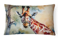 Giraffe Decorative Throw Pillow 12x16 Indoor Outdoor Accent Cushion, Fabric Cover with Insert for Sofa, Bed, Porch & Living Room