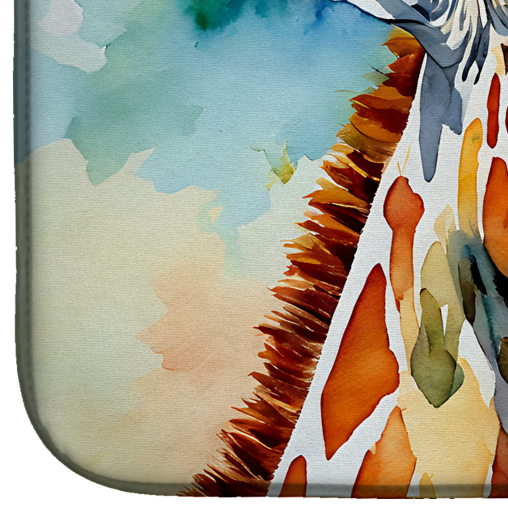 Giraffe Dish Drying Mat Absorbent Dish Drying Mat Pad for Kitchen Counter Dish Drainer Mat for Countertop, 14 x 21", Multicolor