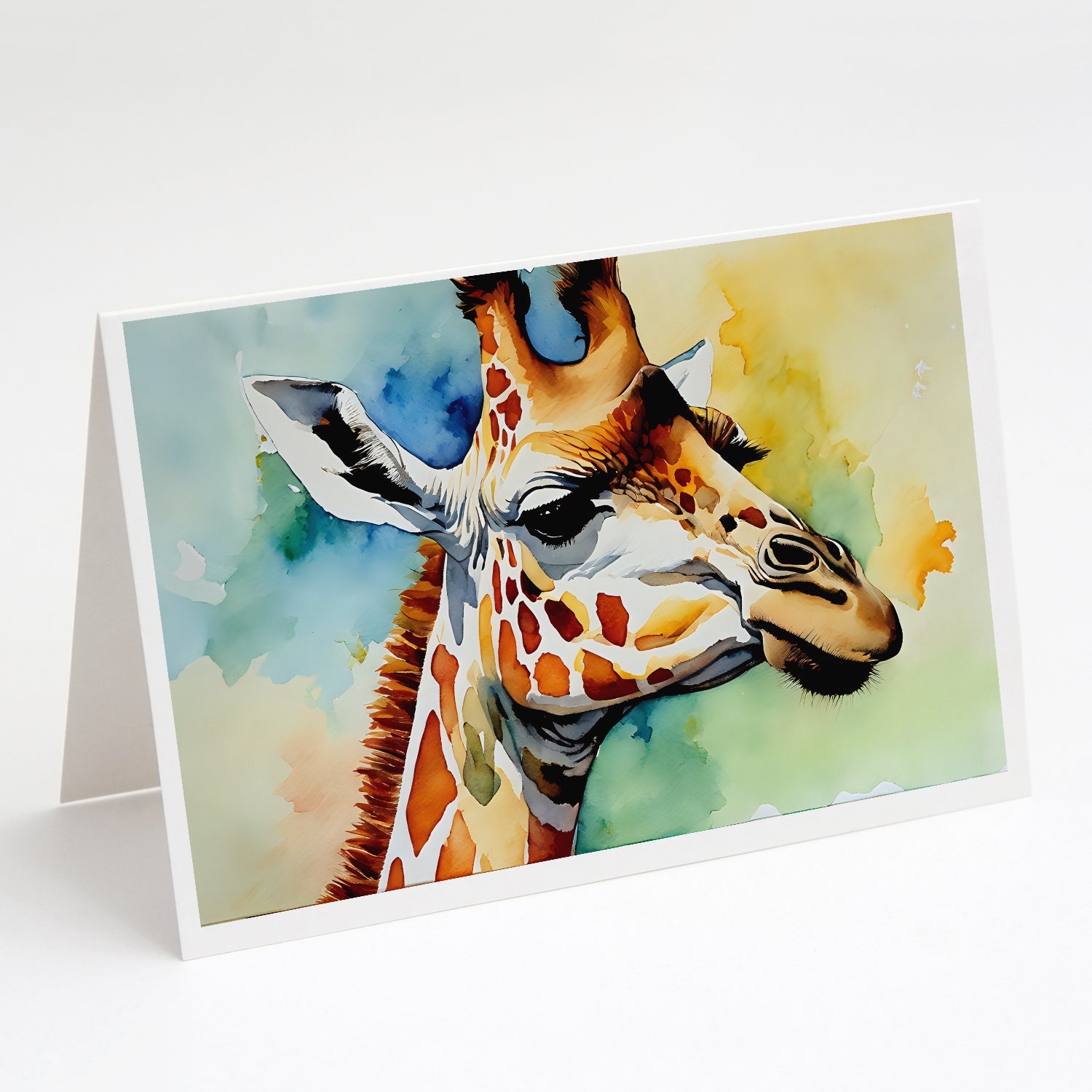 Giraffe Greeting Cards Pack of 8 Blank Cards with Envelopes Whimsical A7 Size 5x7