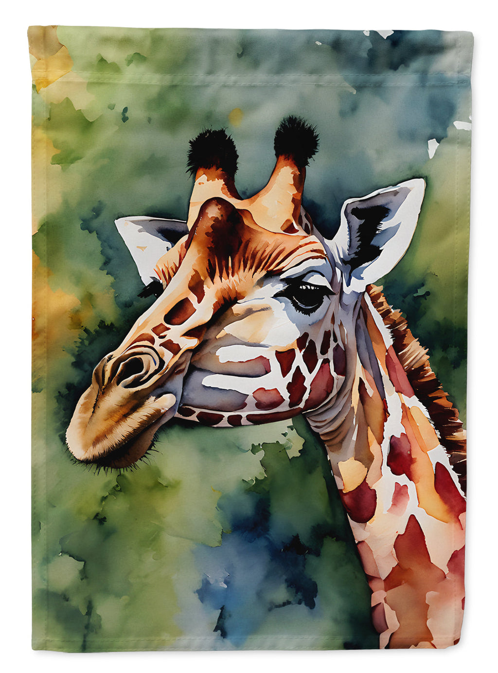 Giraffe House Flag 28x40 Porch Sleeve Pole Decorative Outside Yard Banner Artwork Wall Hanging, Polyester
