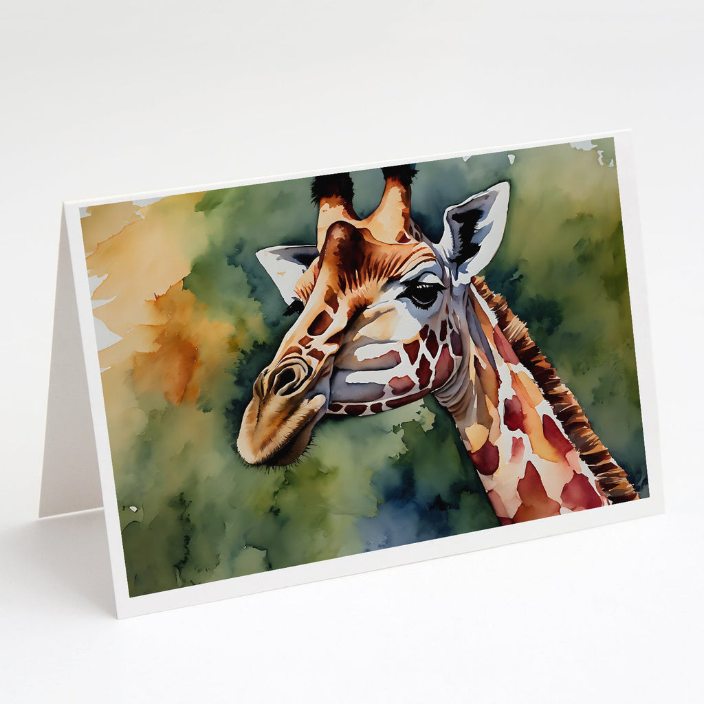 Giraffe Greeting Cards Pack of 8 Blank Cards with Envelopes Whimsical A7 Size 5x7