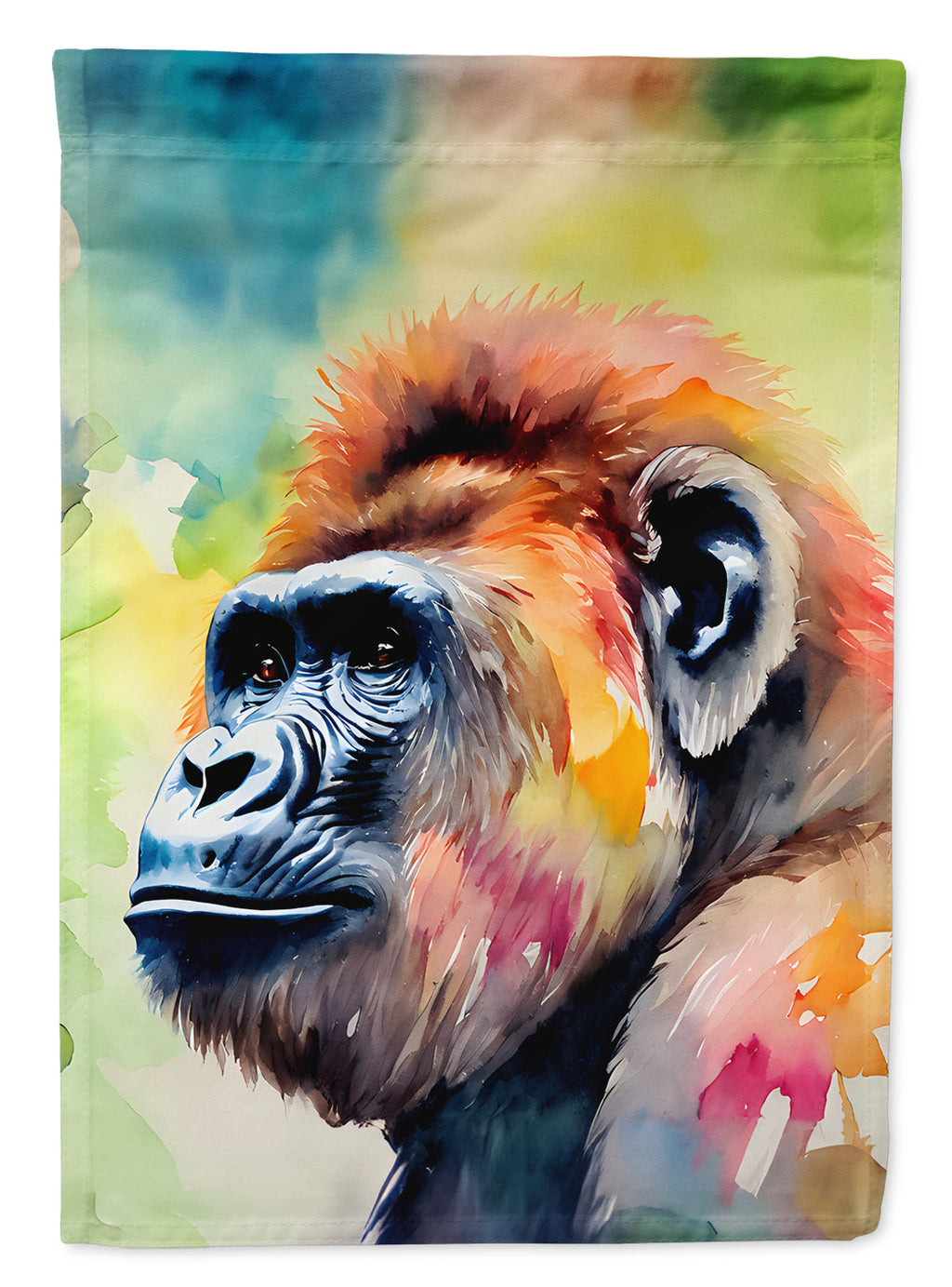 Gorilla House Flag 28x40 Porch Sleeve Pole Decorative Outside Yard Banner Artwork Wall Hanging, Polyester
