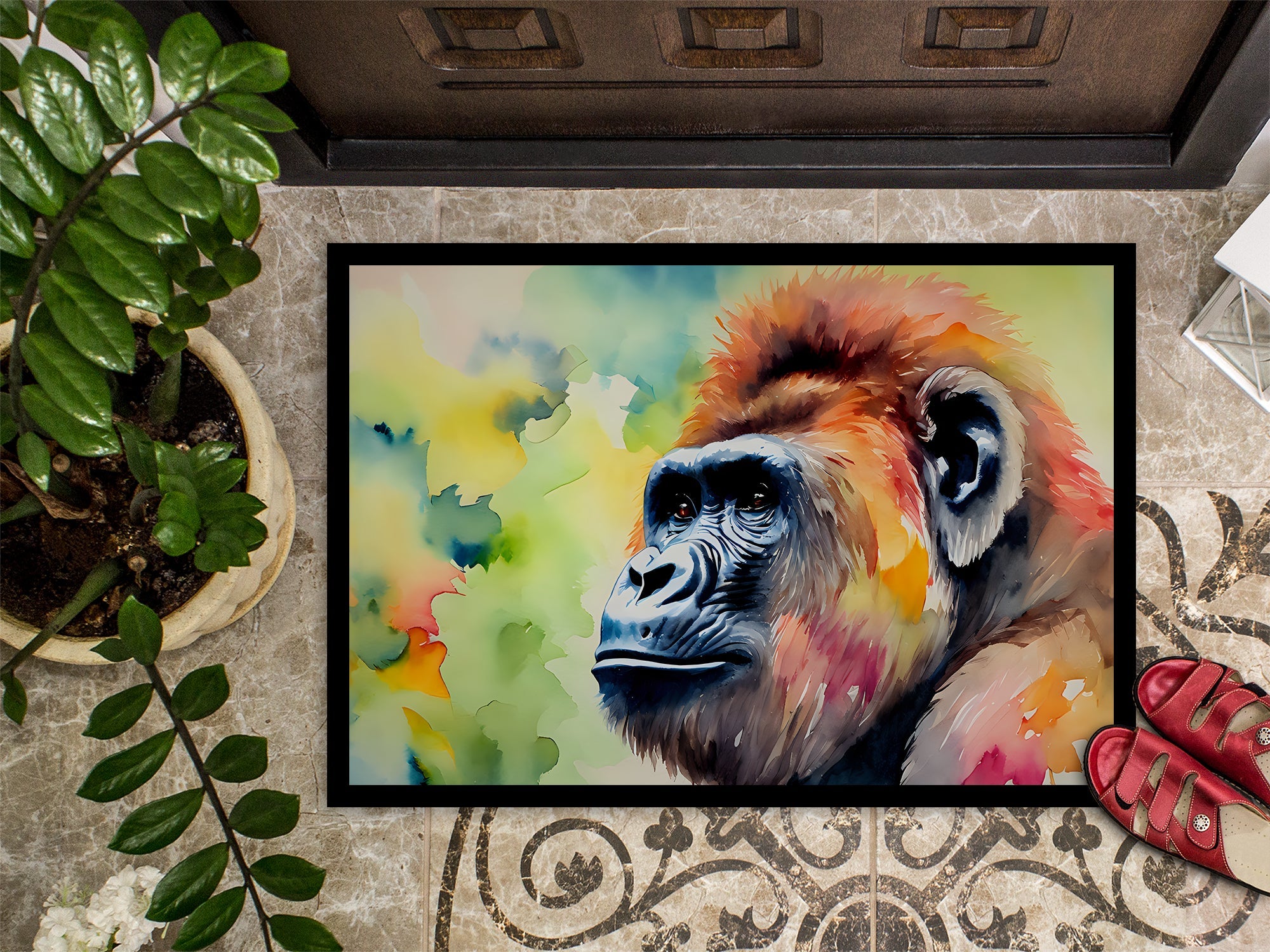 Gorilla Doormat Indoor Outdoor 24H X 36W Front Door Mat Rugs for Entryway, Non Slip Washable Low Pile,