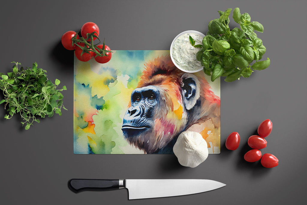 Gorilla Cutting Board Tempered Glass Kitchen Cutting Surface, Heat Resistant Chopping, Non-Slip Feet, Food Prep & Serving