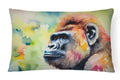 Gorilla Decorative Throw Pillow 12x16 Indoor Outdoor Accent Cushion, Fabric Cover with Insert for Sofa, Bed, Porch & Living Room