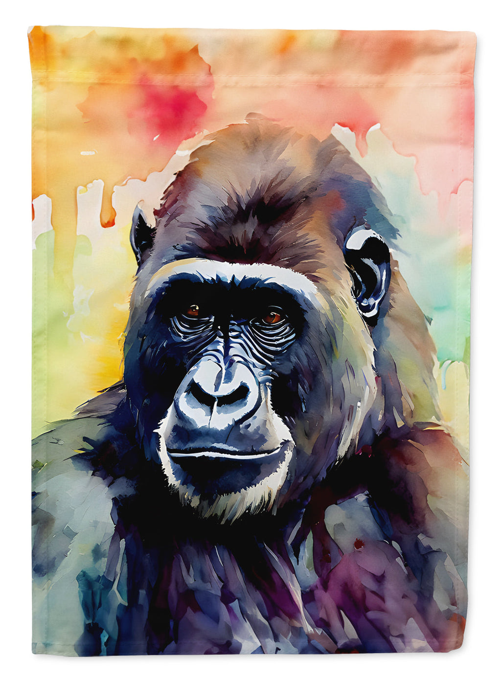 Gorilla House Flag 28x40 Porch Sleeve Pole Decorative Outside Yard Banner Artwork Wall Hanging, Polyester