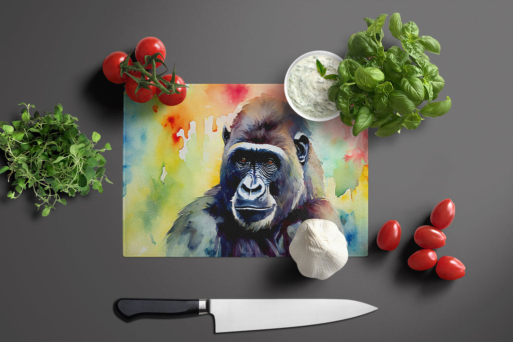 Gorilla Cutting Board Tempered Glass Kitchen Cutting Surface, Heat Resistant Chopping, Non-Slip Feet, Food Prep & Serving