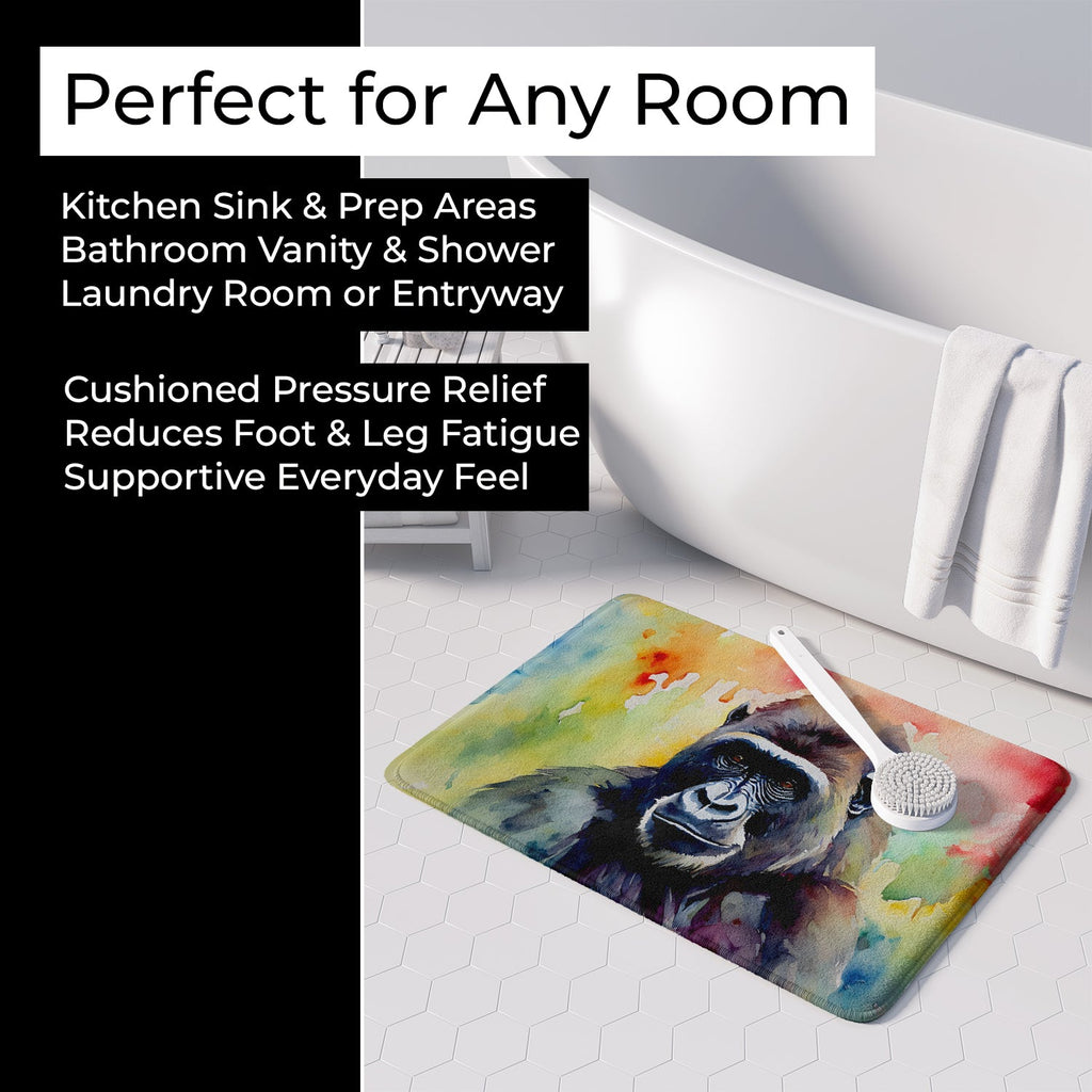 Gorilla Memory Foam Kitchen Mat Machine Washable Anti-Fatigue Cushion Comfort Bath or Kitchen Rug