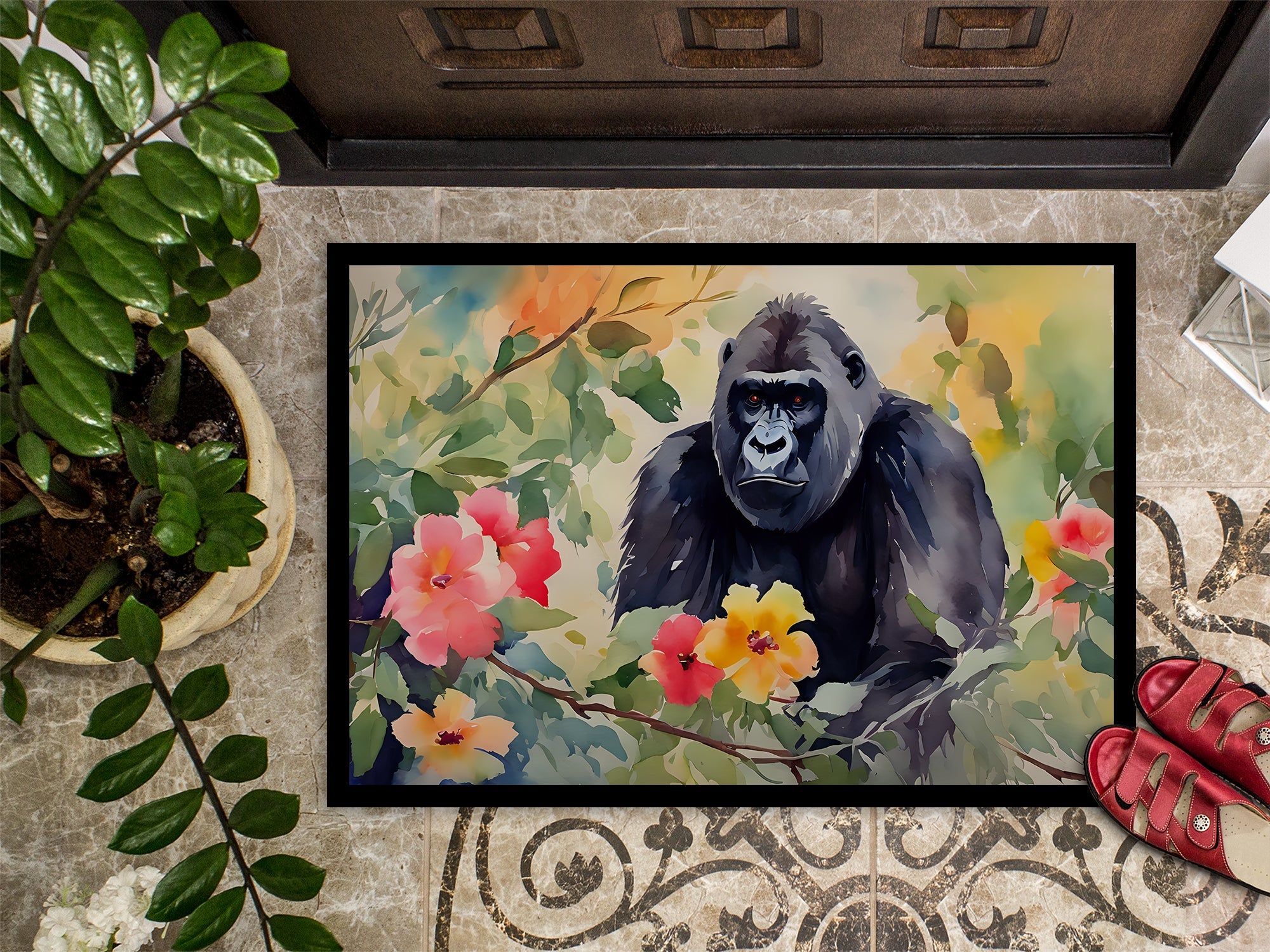 Gorilla Doormat Indoor Outdoor 18H X 27W Front Door Mat Rugs for Entryway, Non Slip Washable