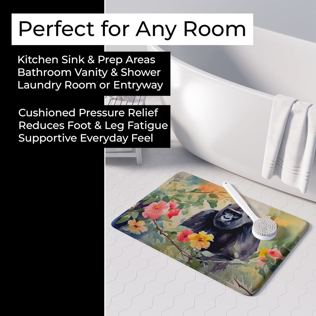 Gorilla Memory Foam Kitchen Mat Machine Washable Anti-Fatigue Cushion Comfort Bath or Kitchen Rug