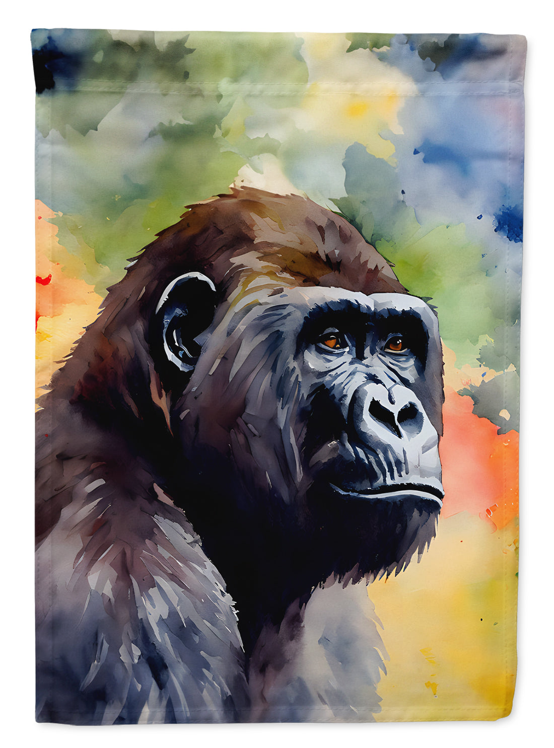 Gorilla House Flag 28x40 Porch Sleeve Pole Decorative Outside Yard Banner Artwork Wall Hanging, Polyester