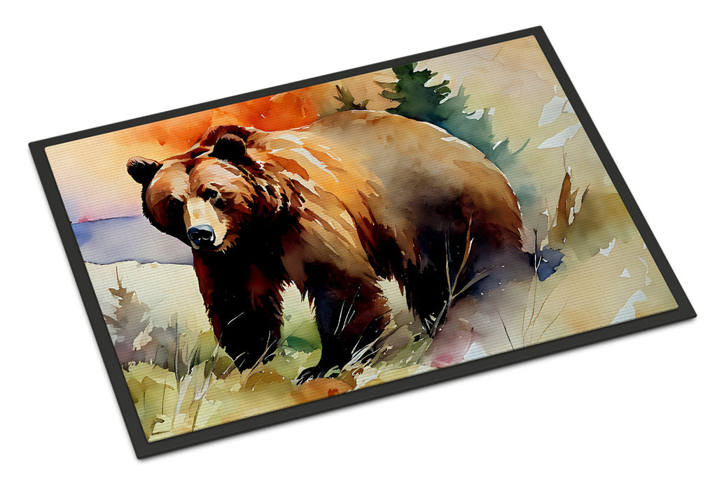 Grizzly Bear Doormat Indoor Outdoor 18H X 27W Front Door Mat Rugs for Entryway, Non Slip Washable