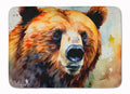 Grizzly Bear Memory Foam Kitchen Mat Machine Washable Anti-Fatigue Cushion Comfort Bath or Kitchen Rug