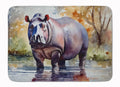 Hippopotamus Memory Foam Kitchen Mat Machine Washable Anti-Fatigue Cushion Comfort Bath or Kitchen Rug