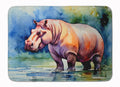 Hippopotamus Memory Foam Kitchen Mat Machine Washable Anti-Fatigue Cushion Comfort Bath or Kitchen Rug