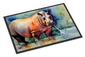 Hippopotamus Doormat Indoor Outdoor 18H X 27W Front Door Mat Rugs for Entryway, Non Slip Washable