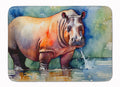 Hippopotamus Memory Foam Kitchen Mat Machine Washable Anti-Fatigue Cushion Comfort Bath or Kitchen Rug