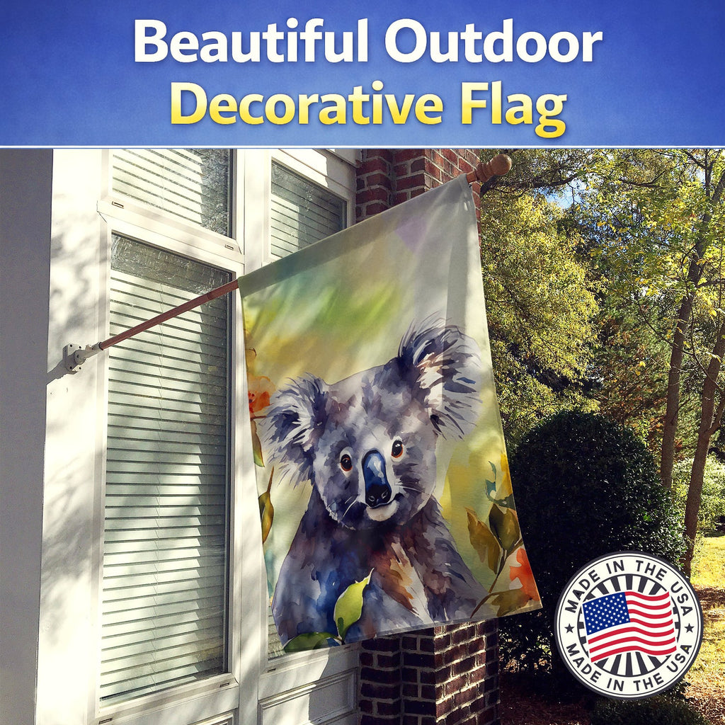 Koala House Flag 28x40 Porch Sleeve Pole Decorative Outside Yard Banner Artwork Wall Hanging, Polyester