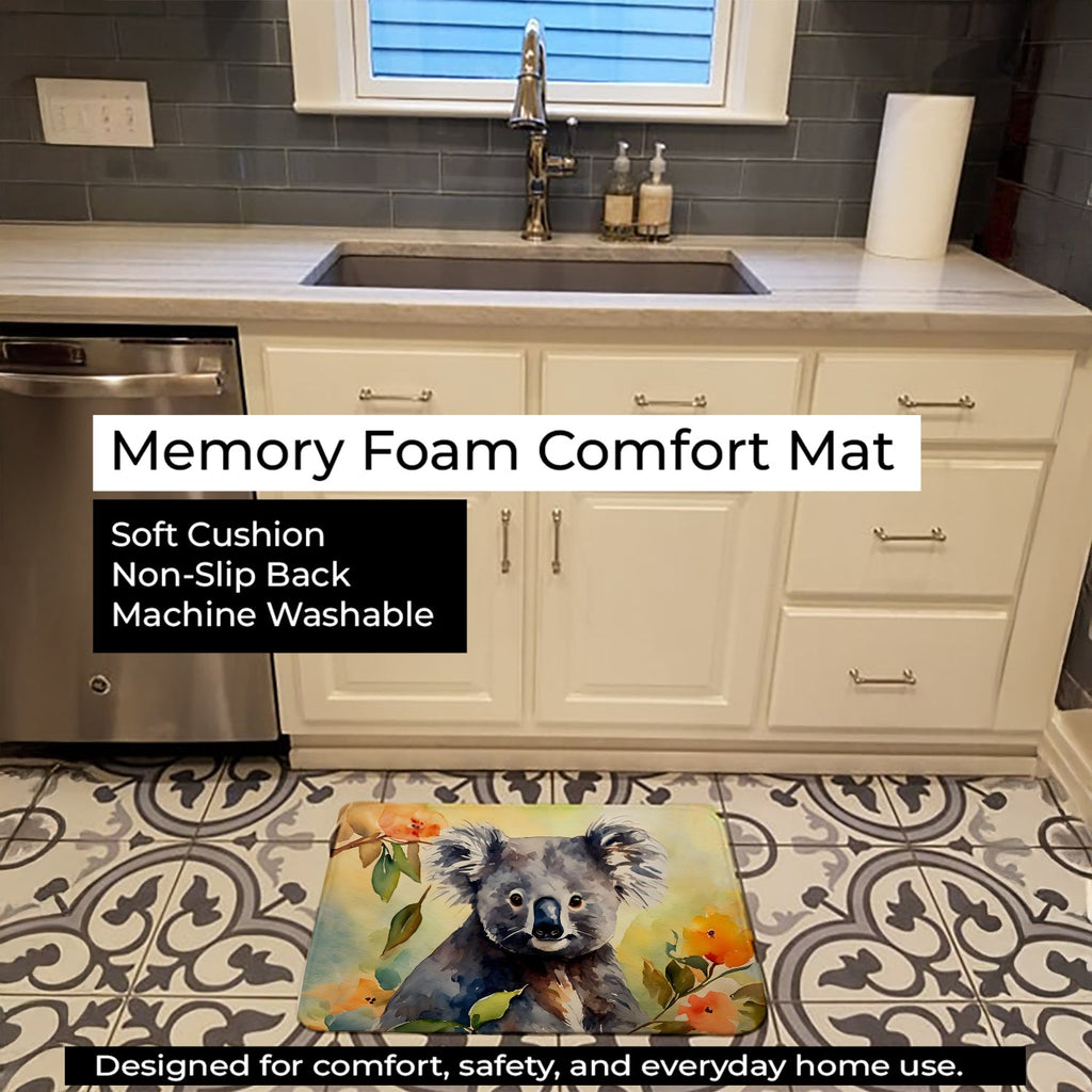 Koala Memory Foam Kitchen Mat Machine Washable Anti-Fatigue Cushion Comfort Bath or Kitchen Rug