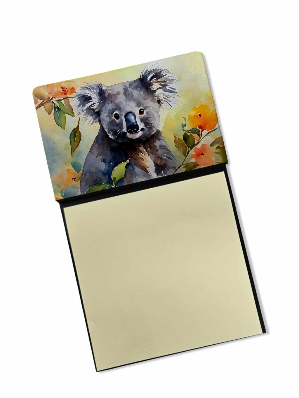 Koala Watercolor Sticky Note Holder Refillable Dispenser Desk Accessory 3x3 Pad Gift