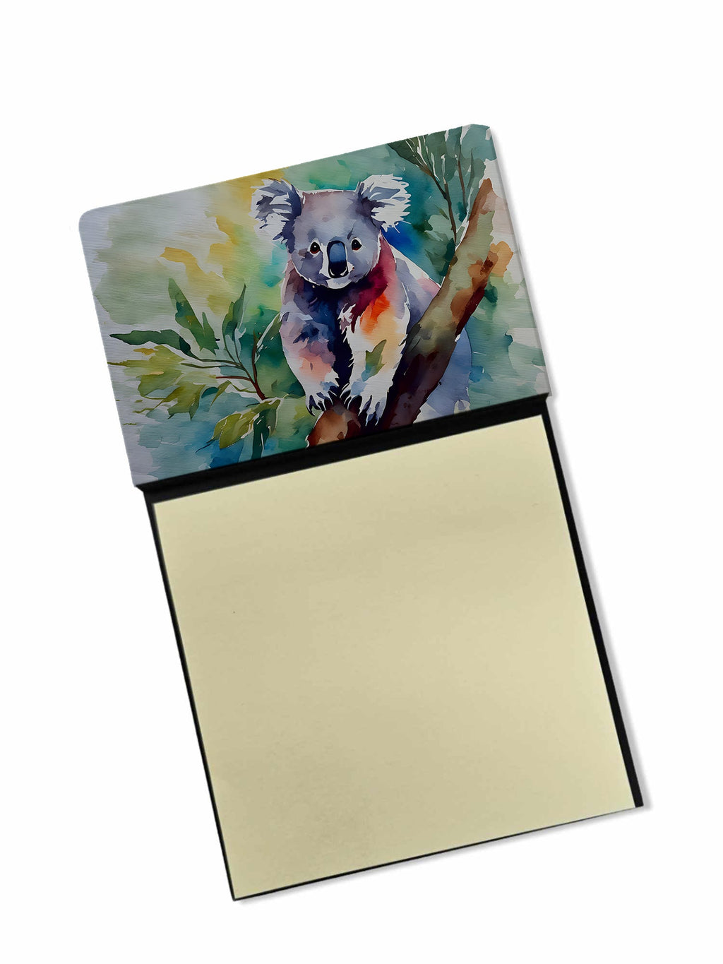 Koala Watercolor Sticky Note Holder Refillable Dispenser Desk Accessory 3x3 Pad Gift
