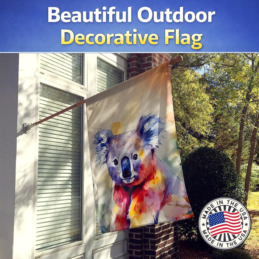Koala House Flag 28x40 Porch Sleeve Pole Decorative Outside Yard Banner Artwork Wall Hanging, Polyester